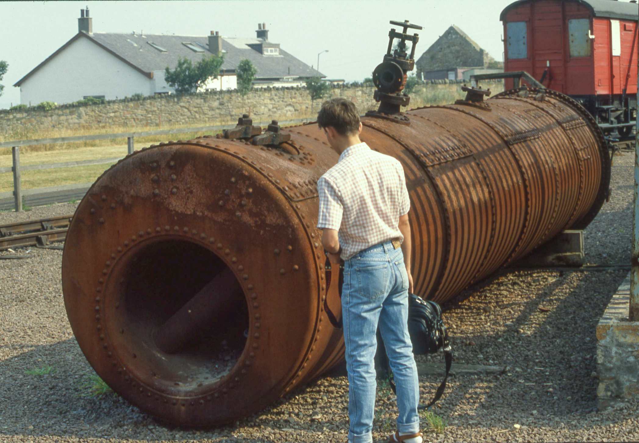 Scotland Cornish boiler Preston Grange museum Aug 1989